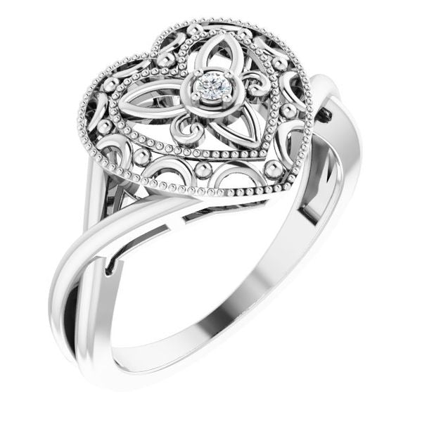 Filigree Heart Ring