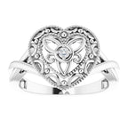 Filigree Heart Ring - Image 3