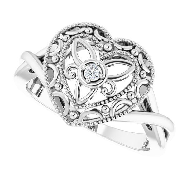 Filigree Heart Ring - Image 5