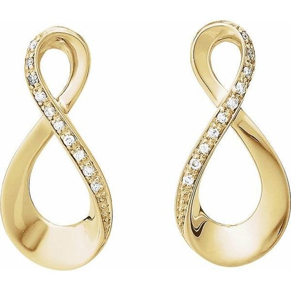 Accented Infinity-Inspired Earrings - Image 2