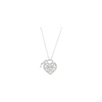 Accented Heart Lock Necklace
