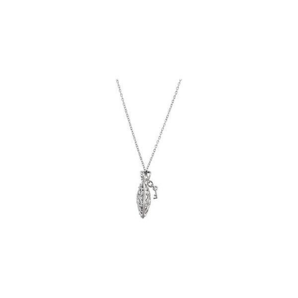 Accented Heart Lock Necklace - Image 2