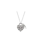 Accented Heart Lock Necklace - Image 3