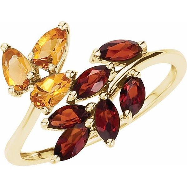 Leaf Design Bypass Ring