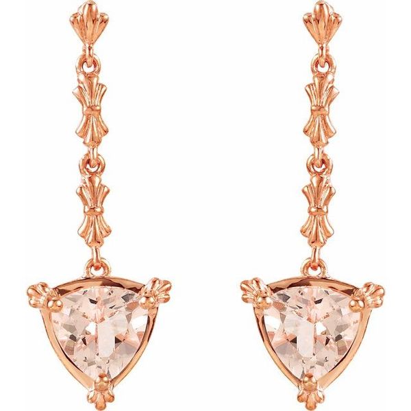 Vintage-Inspired Trillion Earrings - Image 2
