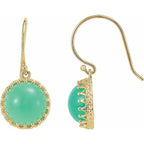 Cabochon Crown Earrings