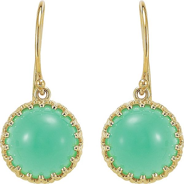 Cabochon Crown Earrings - Image 2