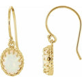 Cabochon Crown Earrings