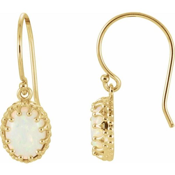 Cabochon Crown Earrings