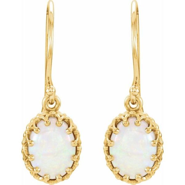 Cabochon Crown Earrings - Image 2