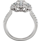 Three-Stone Halo-Style Ring - Image 2