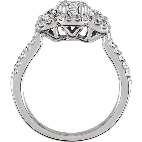 Three-Stone Halo-Style Ring - Image 2
