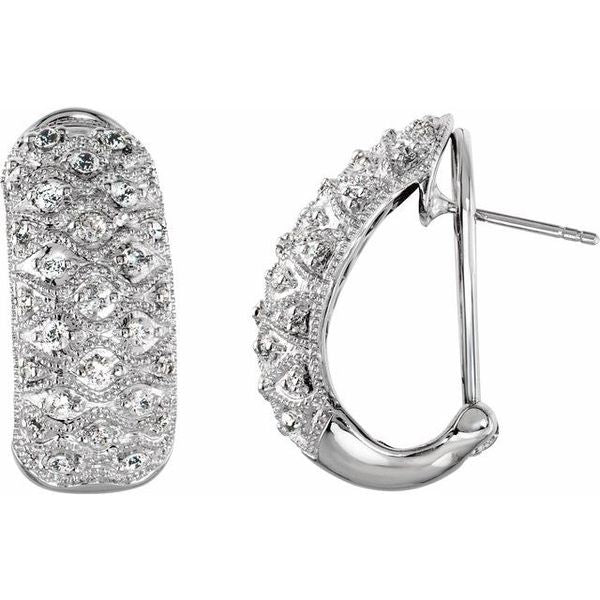 J-Hoop Omega Earrings