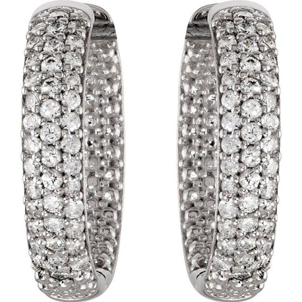 Inside-Outside Huggie Hoop Earrings - Image 2