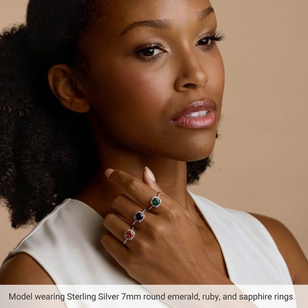 Halo-Style Birthstone Ring - Image 3