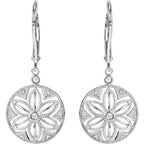 Granulated Filigree Lever Back Earrings - Image 2