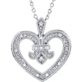 Fleur-de-lis Heart Necklace