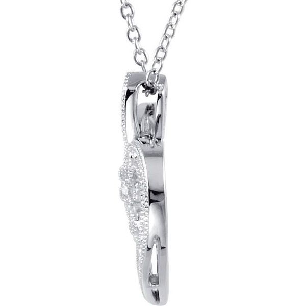 Fleur-de-lis Heart Necklace - Image 2