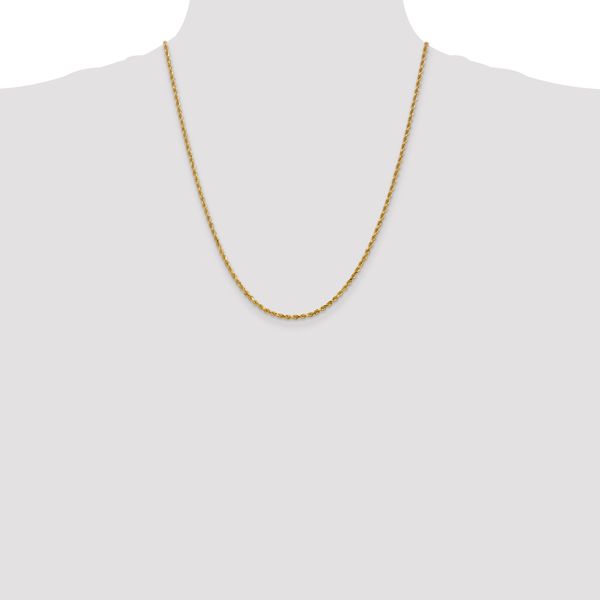 Leslie's 14K 2.5mm Diamond-Cut Rope Chain - Image 4