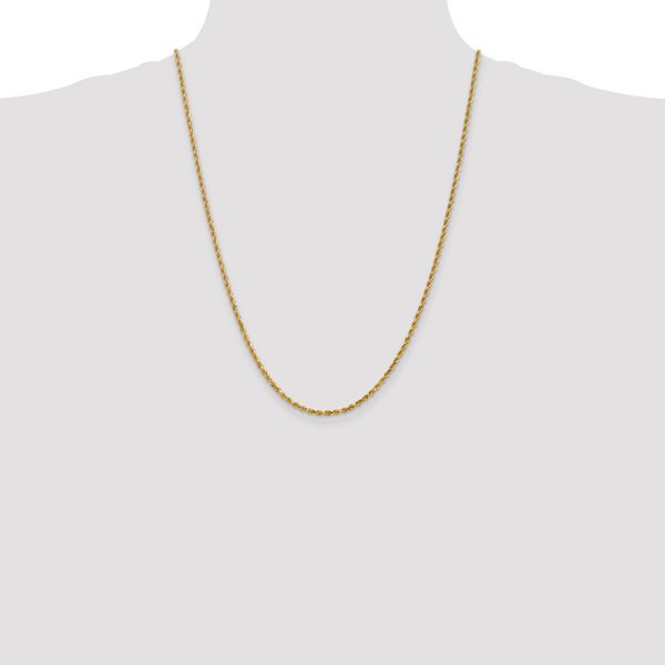 Leslie's 14K 2.5mm Diamond-Cut Rope Chain - Image 4