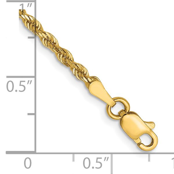 Leslie's 14K 2.5mm Diamond-Cut Rope Chain - Image 2