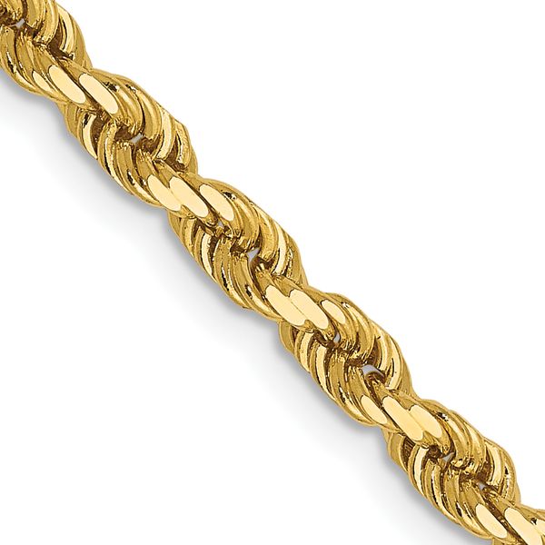 Leslie's 14K 3mm Diamond-Cut Rope Chain