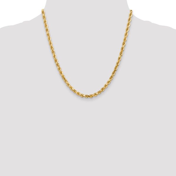 Leslie's 14K 4.5mm Diamond-Cut Rope Chain - Image 4