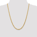 Leslie's 14K 4.5mm Diamond-Cut Rope Chain - Image 4
