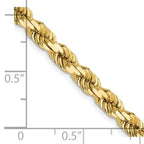 Leslie's 14K 4.5mm Diamond-Cut Rope Chain - Image 5