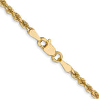 Leslie's 14K 2.5mm Diamond-Cut Lightweight Rope Chain - Image 3