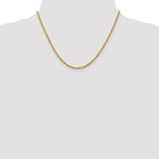 Leslie's 14K 2.5mm Diamond-Cut Lightweight Rope Chain - Image 4