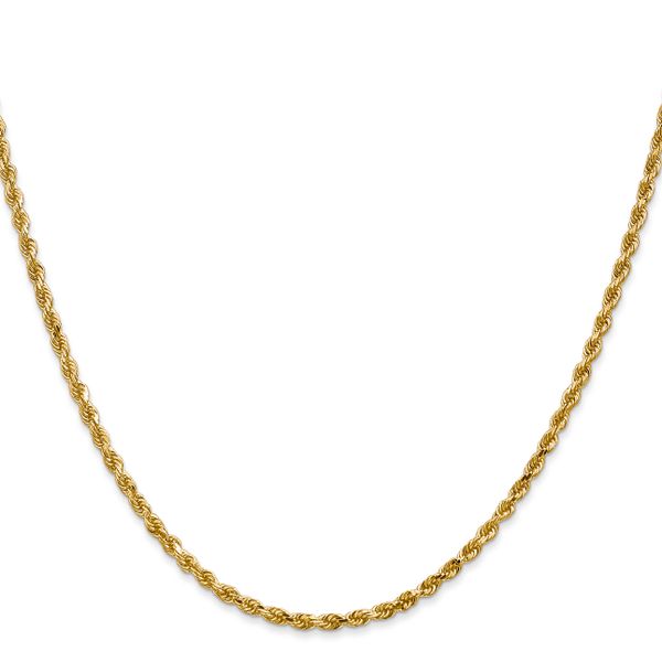 Leslie's 14K 2.5mm Diamond-Cut Lightweight Rope Chain - Image 2