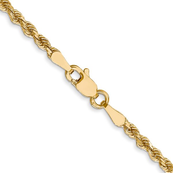 Leslie's 14K 2.5mm Diamond-Cut Lightweight Rope Chain - Image 3