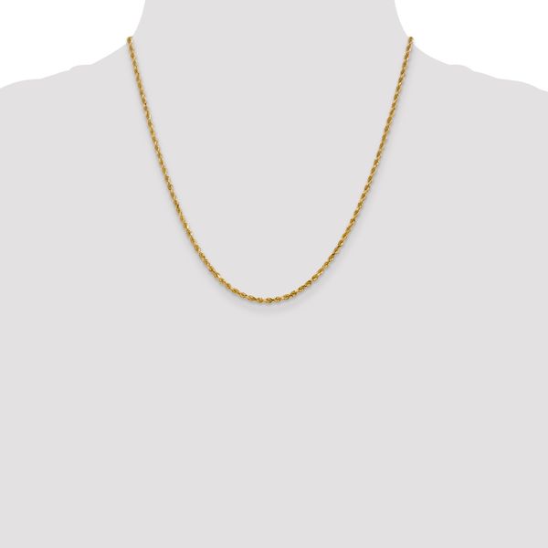 Leslie's 14K 2.5mm Diamond-Cut Lightweight Rope Chain - Image 4