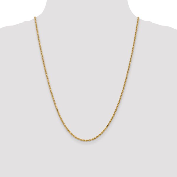 Leslie's 14K 2.5mm Diamond-Cut Lightweight Rope Chain - Image 4