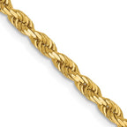 Leslie's 14K 2.75mm Diamond-Cut Lightweight Rope Chain