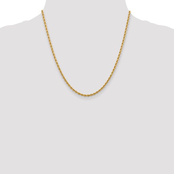 Leslie's 14K 2.75mm Diamond-Cut Lightweight Rope Chain - Image 4