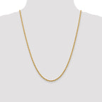 Leslie's 14K 2.75mm Diamond-Cut Lightweight Rope Chain - Image 4