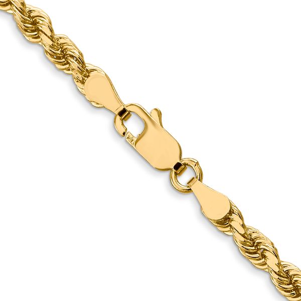 Leslie's 14K 3.5mm Diamond-Cut Lightweight Rope Chain - Image 3