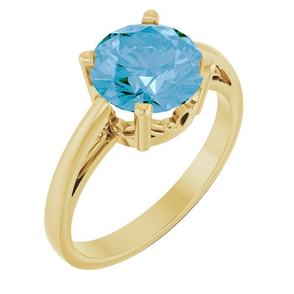 Solitaire Scroll Setting® Ring