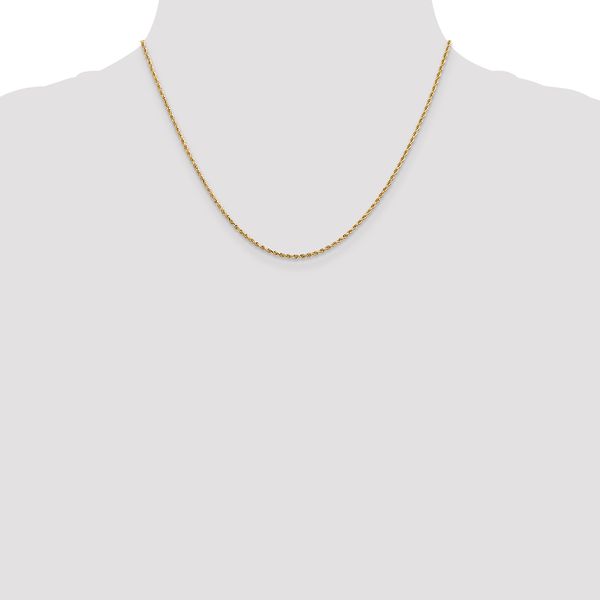 Leslie's 14K 1.3mm Diamond-Cut Rope Chain - Image 4