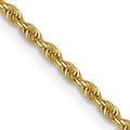 Leslie's 14K 1.3mm Diamond-Cut Rope Chain
