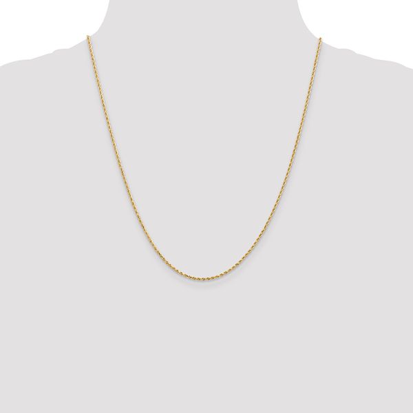 Leslie's 14K 1.3mm Diamond-Cut Rope Chain - Image 4
