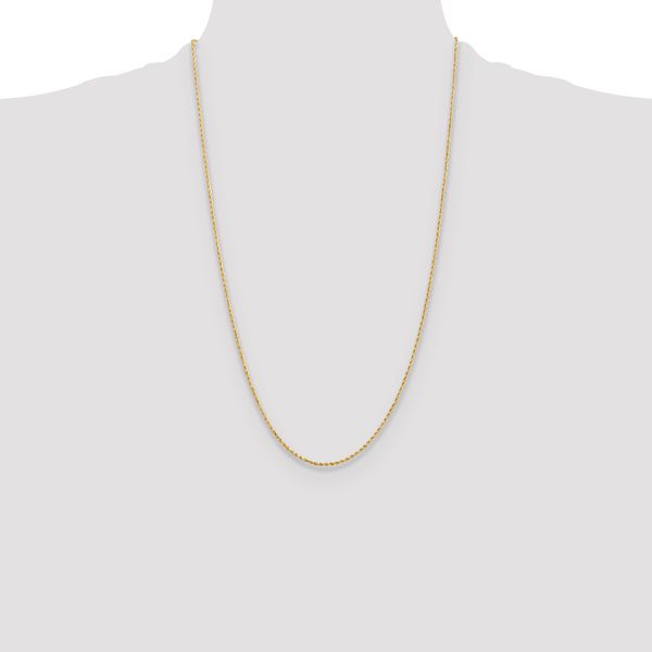 Leslie's 14K 1.3mm Diamond-Cut Rope Chain - Image 4