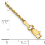 Leslie's 14K 1.3mm Diamond-Cut Rope Chain Anklet - Image 2