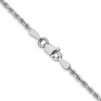Leslie's 14K White Gold 1.75mm Diamond-Cut Rope Chain - Image 3