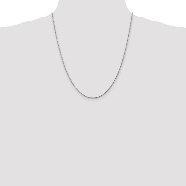 Leslie's 14K White Gold 1.75mm Diamond-Cut Rope Chain - Image 4