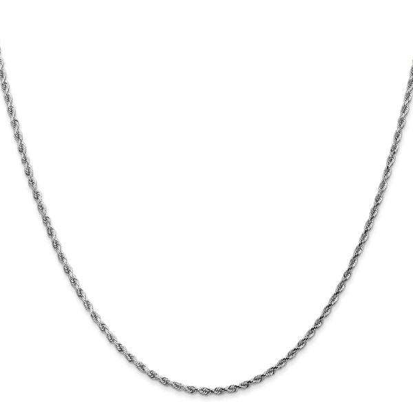 Leslie's 14K White Gold 1.75mm Diamond-Cut Rope Chain - Image 2