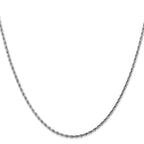 Leslie's 14K White Gold 1.75mm Diamond-Cut Rope Chain - Image 2