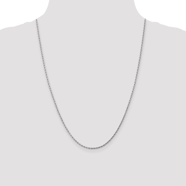Leslie's 14K White Gold 1.75mm Diamond-Cut Rope Chain - Image 4